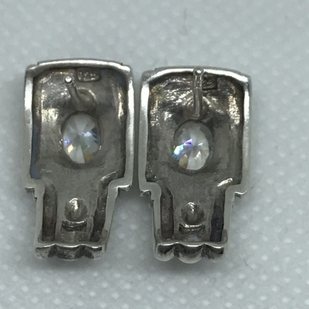 Fine 925 Silver Swarovski Crystals Earrings ✨ - Picture 3 of 4